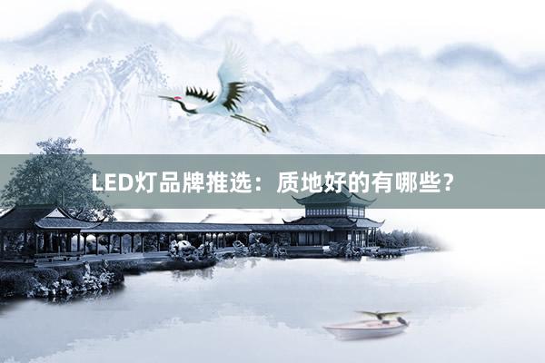 LED灯品牌推选：质地好的有哪些？