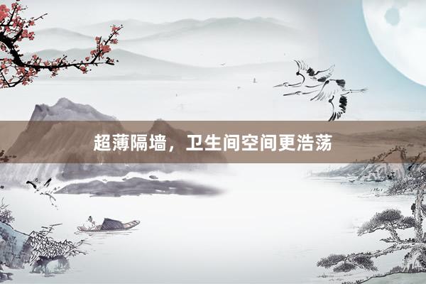 超薄隔墙，卫生间空间更浩荡